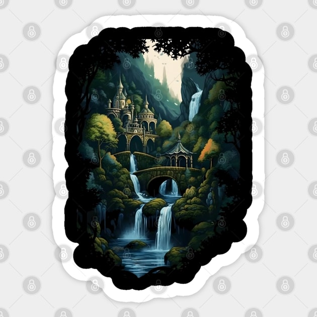 Valley Sanctuary - Last Homely Home - Fantasy Sticker by Fenay-Designs